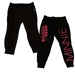 Lot Of 2 Torrid & Disney Minnie Mouse Womens Size 0 Jogger Sweatpants Lounge